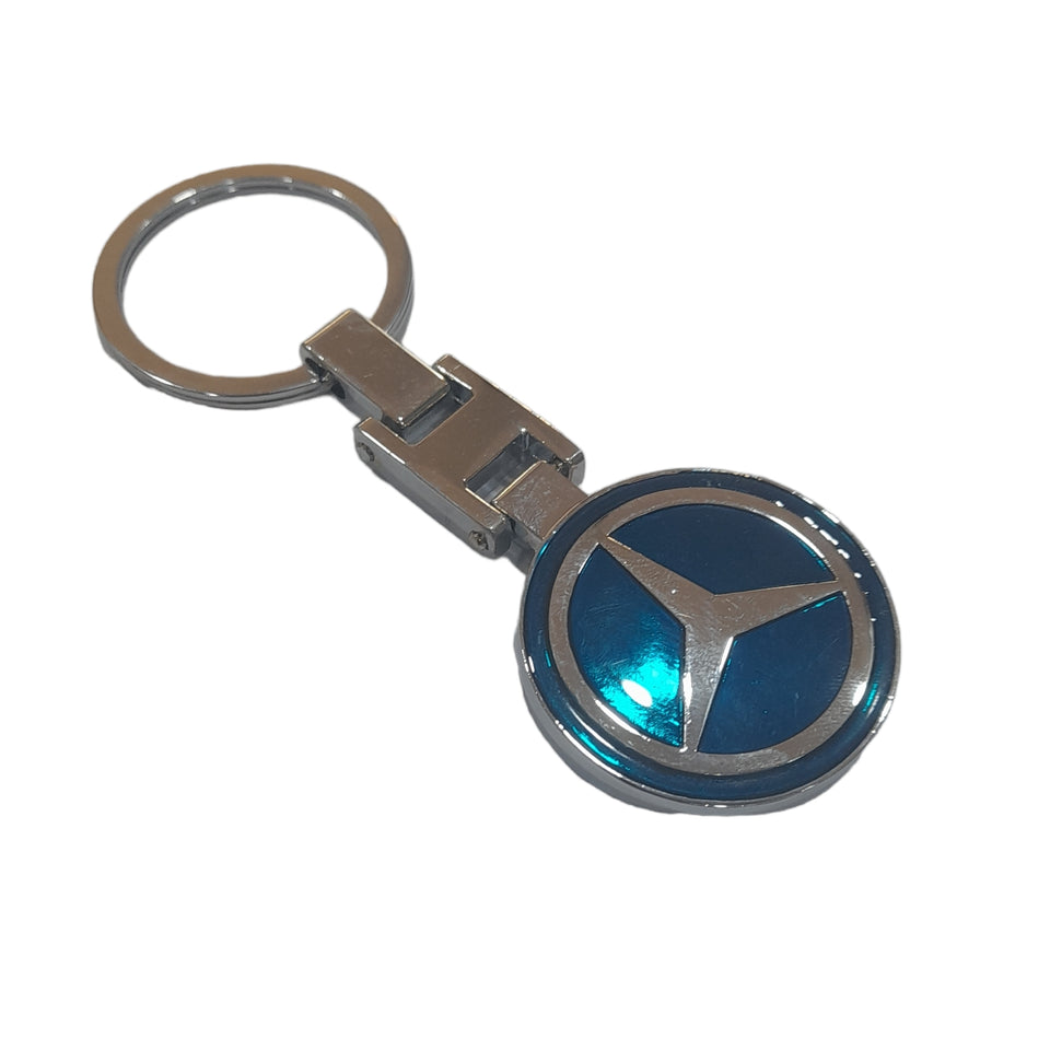 Metal Keychain Fancy Heavy Blue color for Mercedes Benz