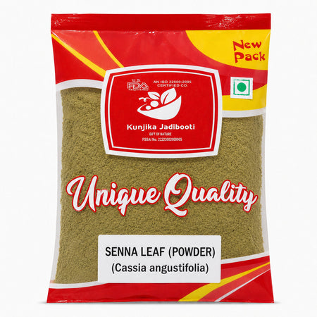 Kunjika Jadibooti Senna Leaves Powder | Nilavarai | Sanay | Cassia angustifolia | Alexandrina| Cassia Angustifolia| Sonamukhi Patta| Sanay Patti |Sonamukhi Leaves Powder 100 gm