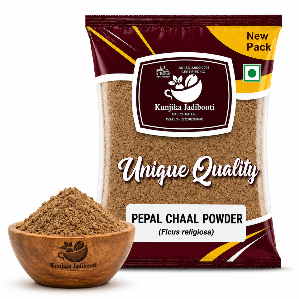 Kunjika Jadibooti Pipal Chaal Powder - Peepal Bark - Pipal Chhal - Ficus religiosa Powder - 100 gm