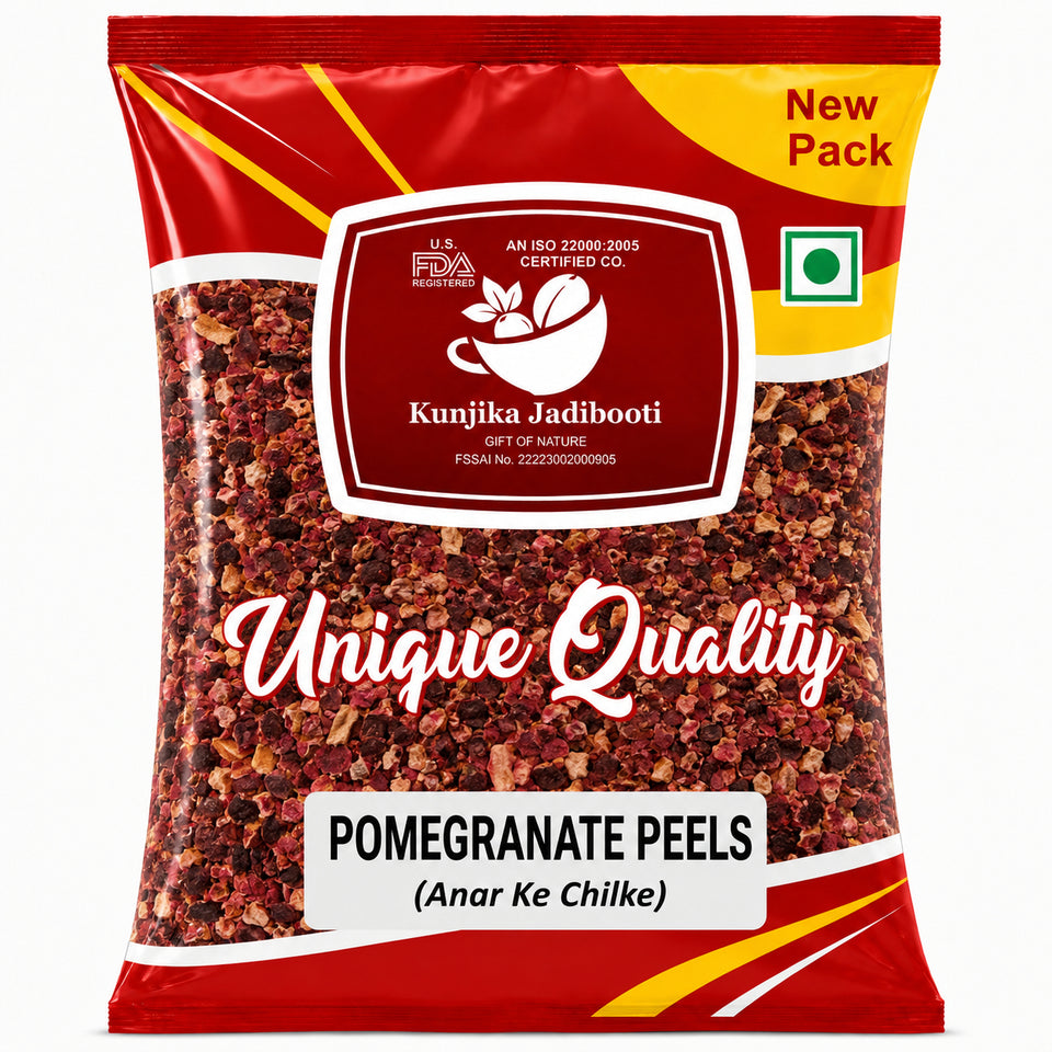 Kunjika Jadibooti Anar Chilka - Pomegranate Peel - Punica Granatum - Dadam Chilka - Maadulam - Anaar - Dadima - 100 gm