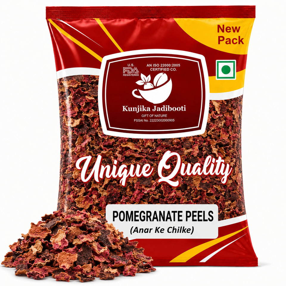 Kunjika Jadibooti Anar Chilka - Pomegranate Peel - Punica Granatum - Dadam Chilka - Maadulam - Anaar - Dadima - 100 gm