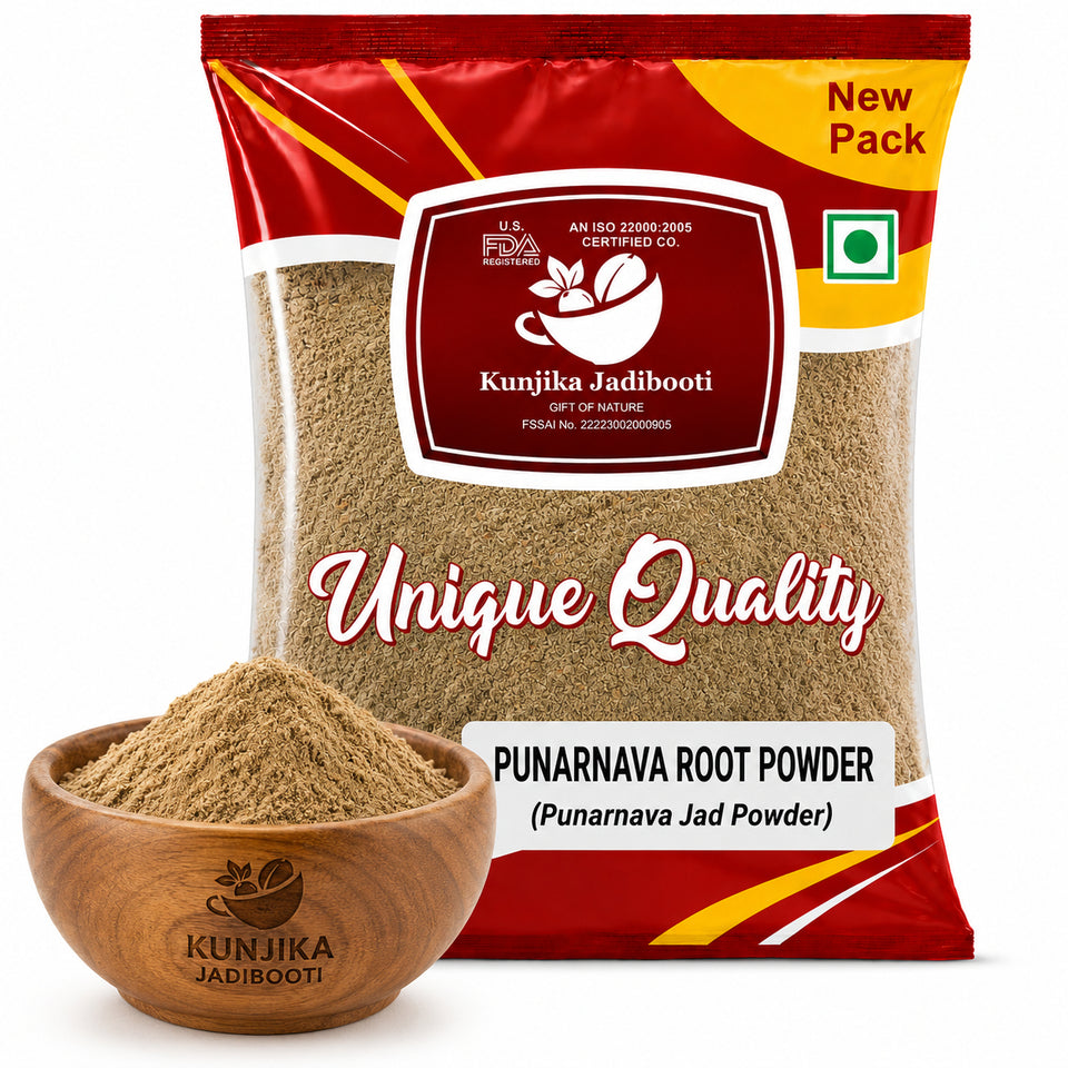 Kunjika Jadibooti Punarnava Powder - Punarnava Root - Sathi Jadd - Boerhaavia Diffusa Root - Spreading Hogweed Powder - 100 gm