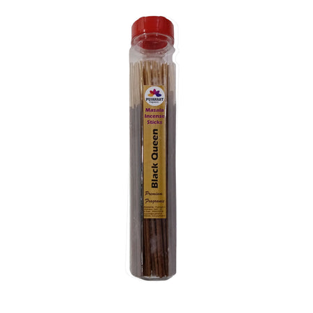 Pujahaat Premium Scented Incense Stick Masala Agarbatti | No Charcoal Incense Sticks, 100% Herbal Fragrance Agarbatti, 0% Sulphates - Black Queen Fragrance
