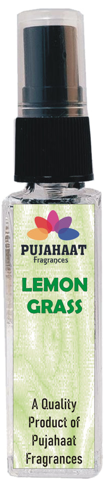 Pujahaat Set of 4 Perfume Attar Spray 8ml | itra/ittar Perfume | For Pooja/Personal Use Tulsi, Raatrani, Lemongrass, Neem Tulsi