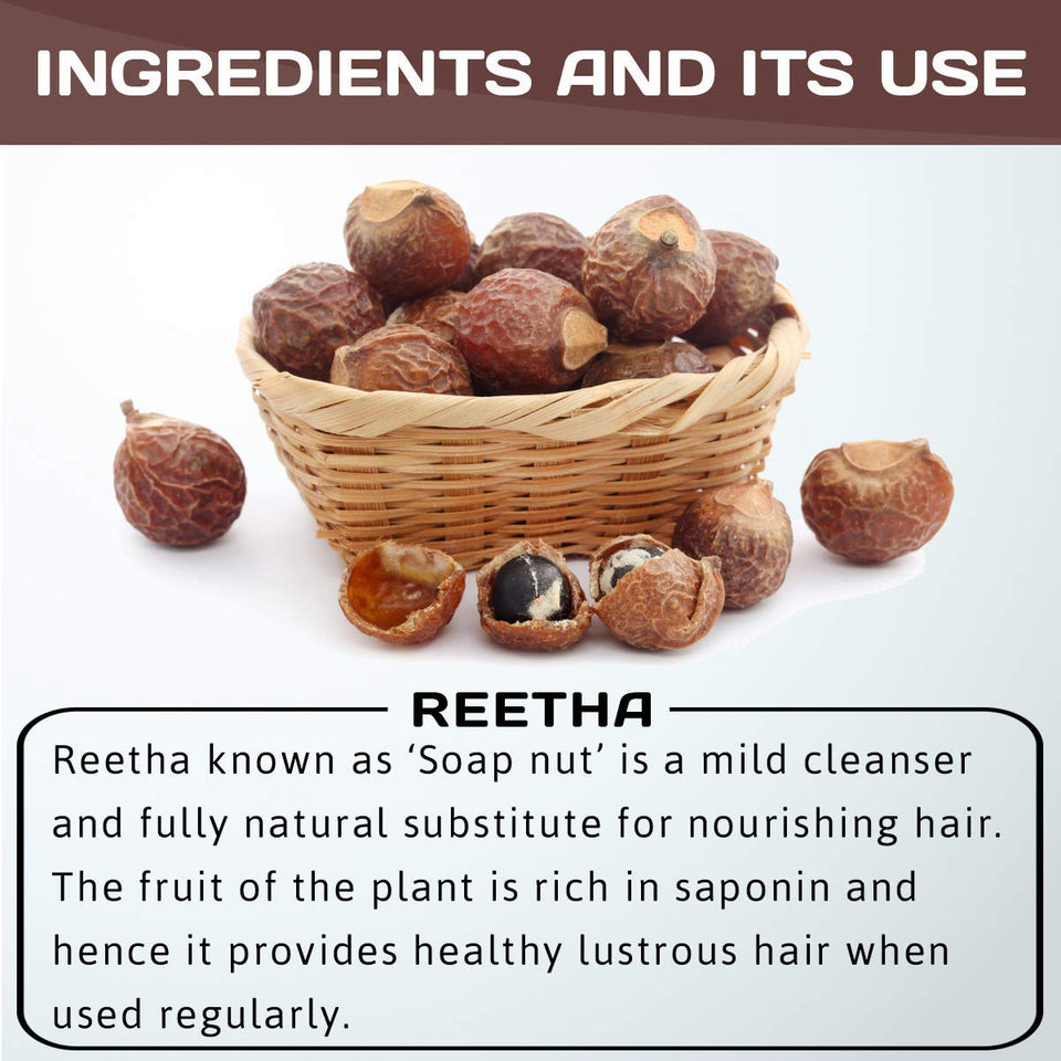 Kunjika Jadibooti Dried Whole Reetha | Aritha| Soapnut Whole | Sapindus Mukorossi | Dried Raw Whole Reetha Nuts Aritha Herbal Soap Nuts (100 GM)
