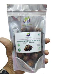 Kunjika Jadibooti Dried Whole Reetha | Aritha| Soapnut Whole | Sapindus Mukorossi | Dried Raw Whole Reetha Nuts Aritha Herbal Soap Nuts (100 GM)