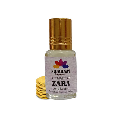 Pujahaat Premium Alcohol-Free Attar | Ittar 6ml, Long-Lasting Travel Size Roll-On, Best Oriental Attar Fragrance Oil - Zara