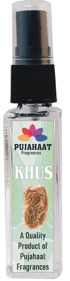 Pujahaat Khus, Kevda, Kachha Bela, Marigold Set of 4 Perfume Attar Spray 8ml | itra/ittar Perfume | For Pooja/Personal Use