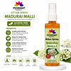 Madurai Malli Attar Spray by Pujahaat | 100 ml Non Alcoholic Spray | Religious Mist | Air Freshener, Room Mist, Fabric & Linen Spray | Perfect for Prayers Rooms, Living Room, sofas, curtains, car