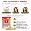 Kunjika Jadibooti Organic Reetha Powder, Kunkudukai powder, Aritha, Ritha, Soapnut, for Hair Growth, Hair wash, Scalp treatment, Skin care 100 gm
