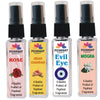 Pujahaat Mogra, Rose, Kesar Chandan, Evil Eye Set of 4 Perfume Attar Spray 8ml | itra/ittar Perfume | For Pooja/Personal Use