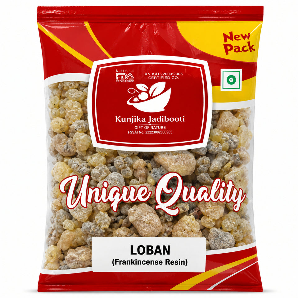 Kunjika Jadibooti Loban | Sambrani | Benzoin Dhoop dhuna for Hawan or puja - 100 gm
