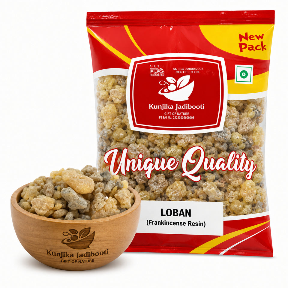 Kunjika Jadibooti Loban | Sambrani | Benzoin Dhoop dhuna for Hawan or puja - 100 gm
