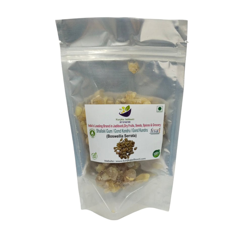 Kunjika Jadibooti Gond Kondru - Shallaki Gum - Boswellia Serrata Gum - 100 gm