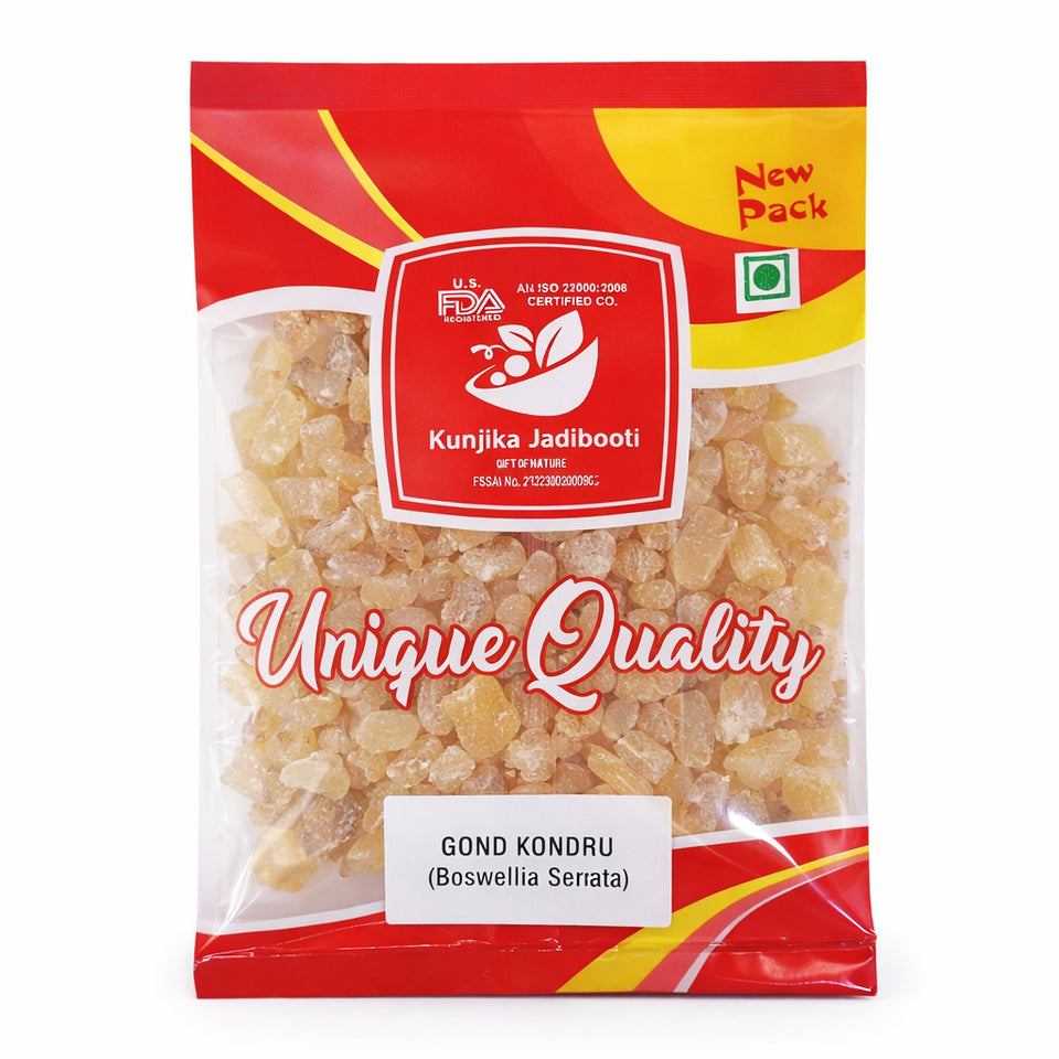 Kunjika Jadibooti Gond Kondru - Shallaki Gum - Boswellia Serrata Gum - 100 gm