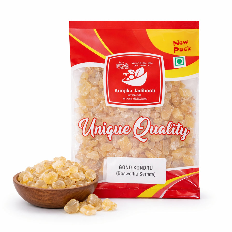 Kunjika Jadibooti Gond Kondru - Shallaki Gum - Boswellia Serrata Gum - 100 gm