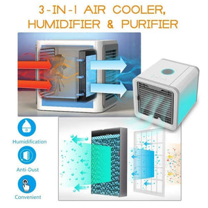 Air Cooler Mini Air Conditioner Humidifier Mini Portable Air Cooler Fan Arctic Air Personal Space Cooler - halfrate.in