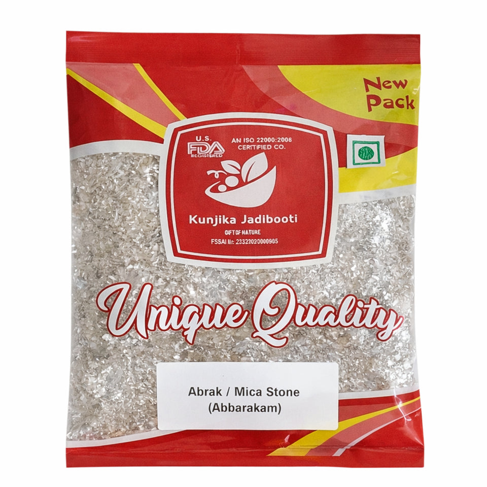 Kunjika Jadibooti Mica | Abhraka | Abarak | Abrakam | Abragam | Karuppu | Appirakam | Abbarakam | Abrak Siyah - 100 gm