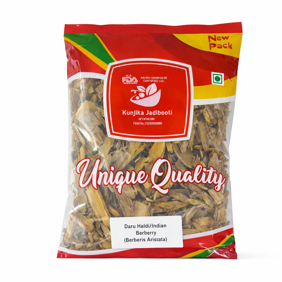 Kunjika Jadibooti Daru Haldi Dried Maramanjal Bark | Daruharidra | Berberis Aristata | Indian Berberry Bark - Whole (100 GM)