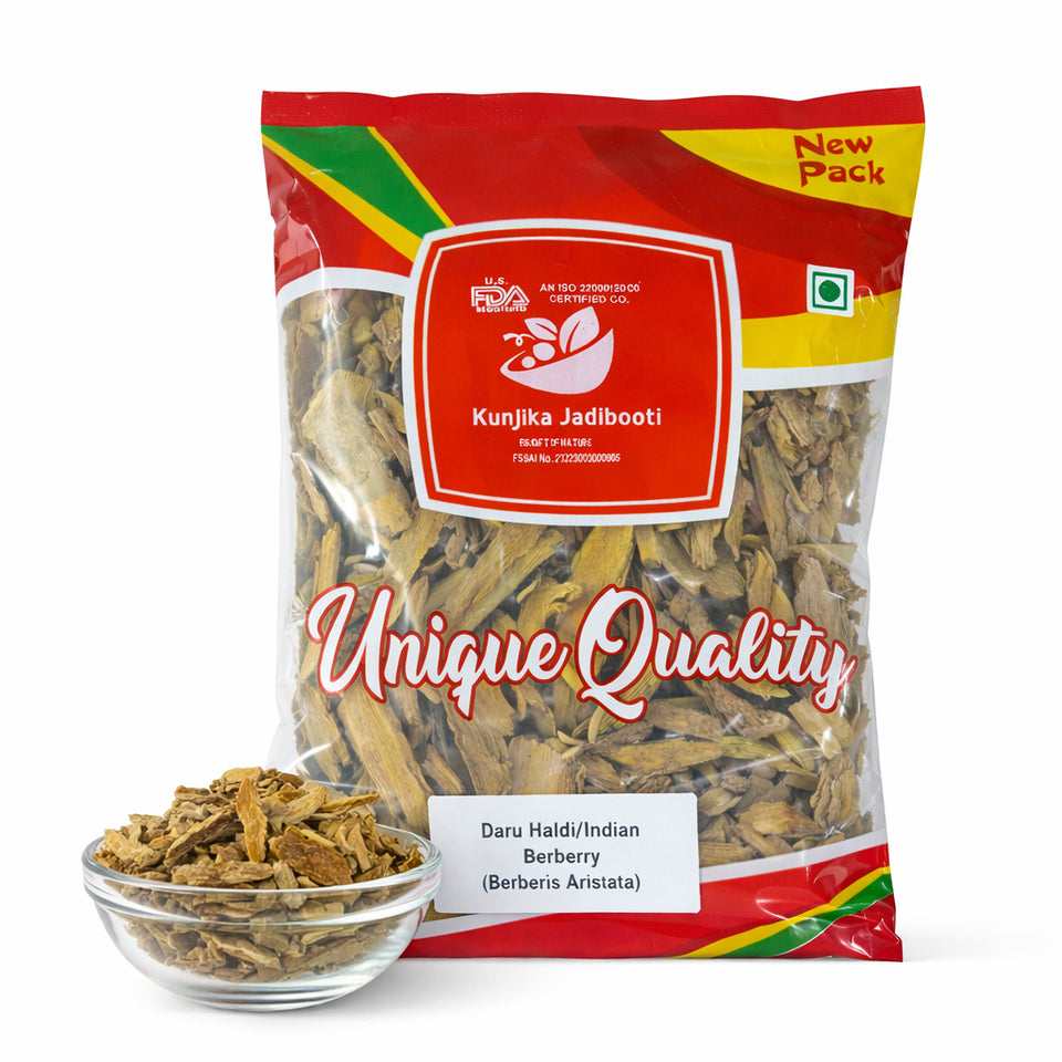 Kunjika Jadibooti Daru Haldi Dried Maramanjal Bark | Daruharidra | Berberis Aristata | Indian Berberry Bark - Whole (100 GM)