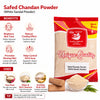 Kunjika Jadibooti Pure White Chandan Powder | White Sandalwood | Safed Chandan for Skin Whitening, Pooja | Chandan Powder For Face Pack | For Facial Uses - 100 gm