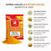 Kunjika Jadibooti Kasturi Haldi Powder For Face Beauty | Amba Haldi Powder | Natural & Pure Amba Haldi Powder || for Skin Whitening | Wild Turmeric Powder - 100 gm