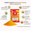 Kunjika Jadibooti Kasturi Haldi Powder For Face Beauty | Amba Haldi Powder | Natural & Pure Amba Haldi Powder || for Skin Whitening | Wild Turmeric Powder - 100 gm
