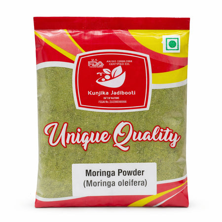 Kunjika Jadibooti Moringa Leaves Powder Edible Grade, Murungai Leaf powder, Munagaku, Muringayila, Moringo, Morigana, Muringa - 100 gm
