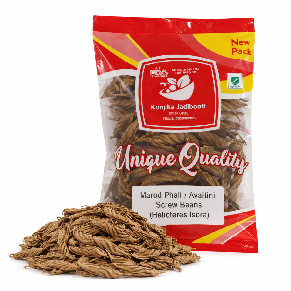 Kunjika Jadibooti Marod Phali - Marori - Helicteres Isora - Avaitini Screw Beans - 100 gm