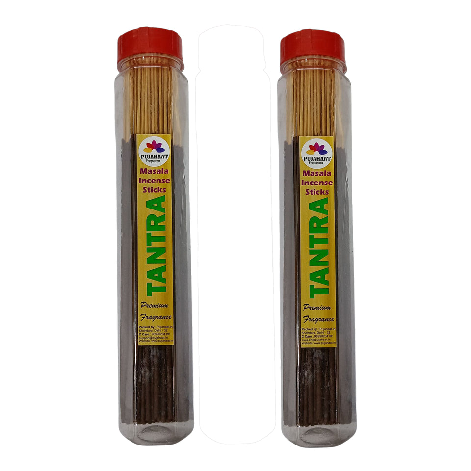 Pujahaat Premium Scented Incense Stick Masala Agarbatti | No Charcoal Incense Sticks, 100% Herbal Fragrance Agarbatti, 0% Sulphates - Tantra Fragrance