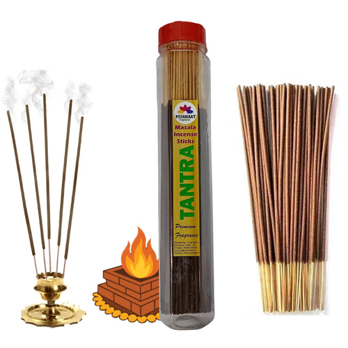 Pujahaat Premium Scented Incense Stick Masala Agarbatti | No Charcoal Incense Sticks, 100% Herbal Fragrance Agarbatti, 0% Sulphates - Tantra Fragrance