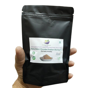 Kunjika Jadibooti Daru Haldi Chilka Herbal Powder - Daruhaldi Chips Herbal Powder - Indian Barberry Chips Herbal Powder - Berberis Aristata Chips Herbal Powder - Pure & Natural 100 gm