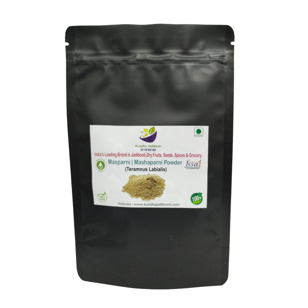 Kunjika Jadibooti Masparni Leaves Powder - Mashaparni leaves - Teramnus Labialis Powder - 100 gm