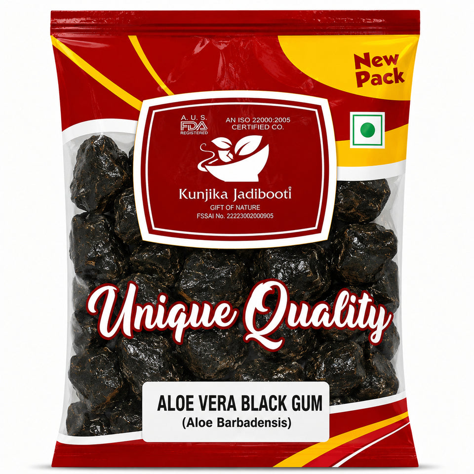 Kunjika Jadibooti Kala Gond - Aloe Vera Gum - Aloevera Gond - Aloe Barbadensis - 100 gm