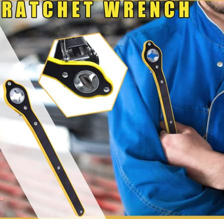 Jack Ratchet Wrench, Garage Tire Wheel Lug Wrench Auto Labor-Saving Jack Ratchet Wrench Car Jack and Lug Wrench Handle Wrench Hand Crank Portable Wrench for Motorcycle, SUV, etc.