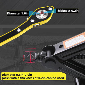 Jack Ratchet Wrench, Garage Tire Wheel Lug Wrench Auto Labor-Saving Jack Ratchet Wrench Car Jack and Lug Wrench Handle Wrench Hand Crank Portable Wrench for Motorcycle, SUV, etc.