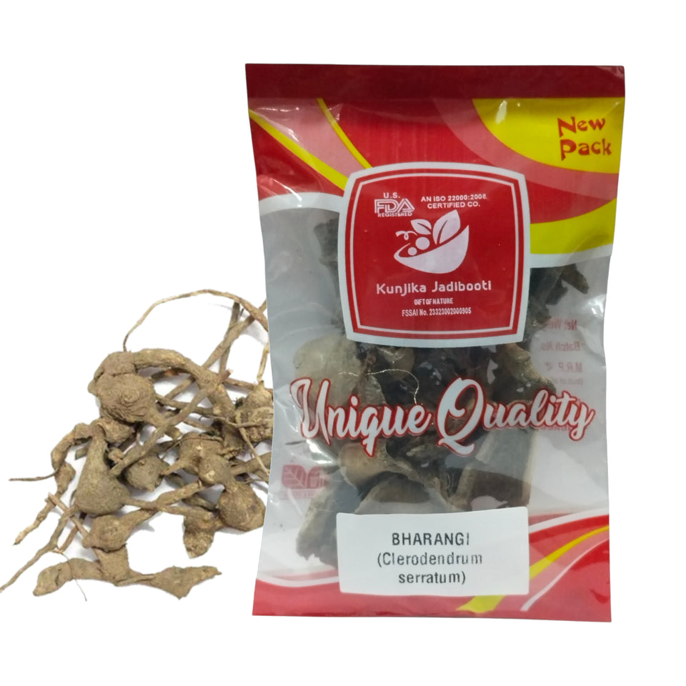 Kunjika Jadibooti Bharangi, Bharang Mool, Serrate glory bower-(Bharang)-Baranghi-Bhadangi Clerodendron Serratum, 100 Grams