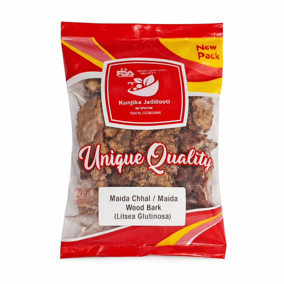 Kunjika Jadibooti Maida Bark Whole 100g | Maid Chaal | Litsea Glutinosa Bark | Maida Lakdi for Ayurvedic Herbal Wellness & Traditional Use