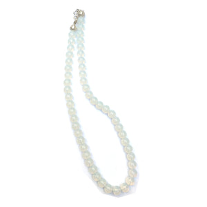 Opalite Crystal Round Beads Necklace 15 Inches 8mm Beads Semi precious Mala