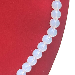 Opalite Crystal Round Beads Necklace 15 Inches 8mm Beads Semi precious Mala