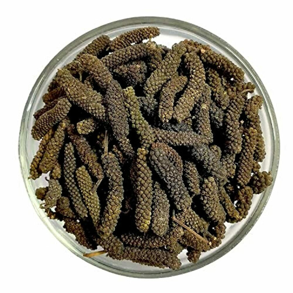 Kunjika Jadibooti Long Pepper - Pipal Badi - Pippali - Pipali - Peepali - Piper Longum (100 GM)