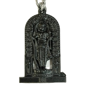 Lord Shri Ram Statue as of Ayodhya Ram Mandir  Keychain Metal | Black metal Double Sided