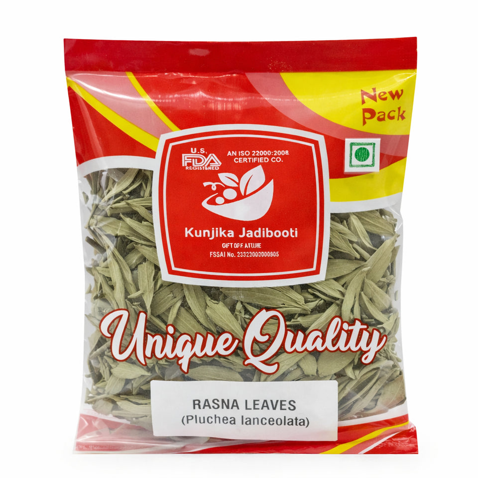 Kunjika Jadibooti Rasna Leaves (Pluchea Lanceolata) | Rasnai | Rai Sanai Patta | Ayurvedic Herb for Joint Pain, Arthritis & Vata Balance | Natural Anti-Inflammatory | Dried Leaves Form