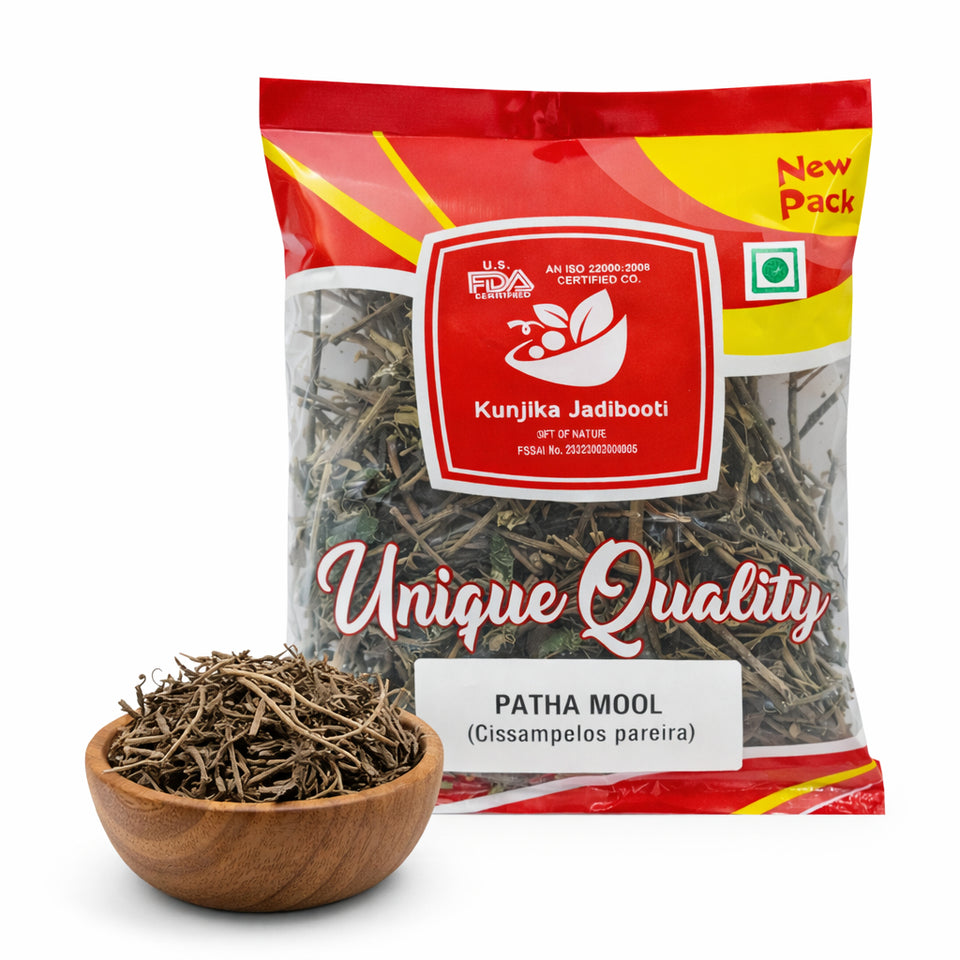 Kunjika Jadibooti Patha Mool | Premium Ayurvedic Patha Root | Cissampelos Pareira Root (Whole) | Natural Herb for Traditional Ayurvedic Preparations | Pure, Raw & Chemical Free