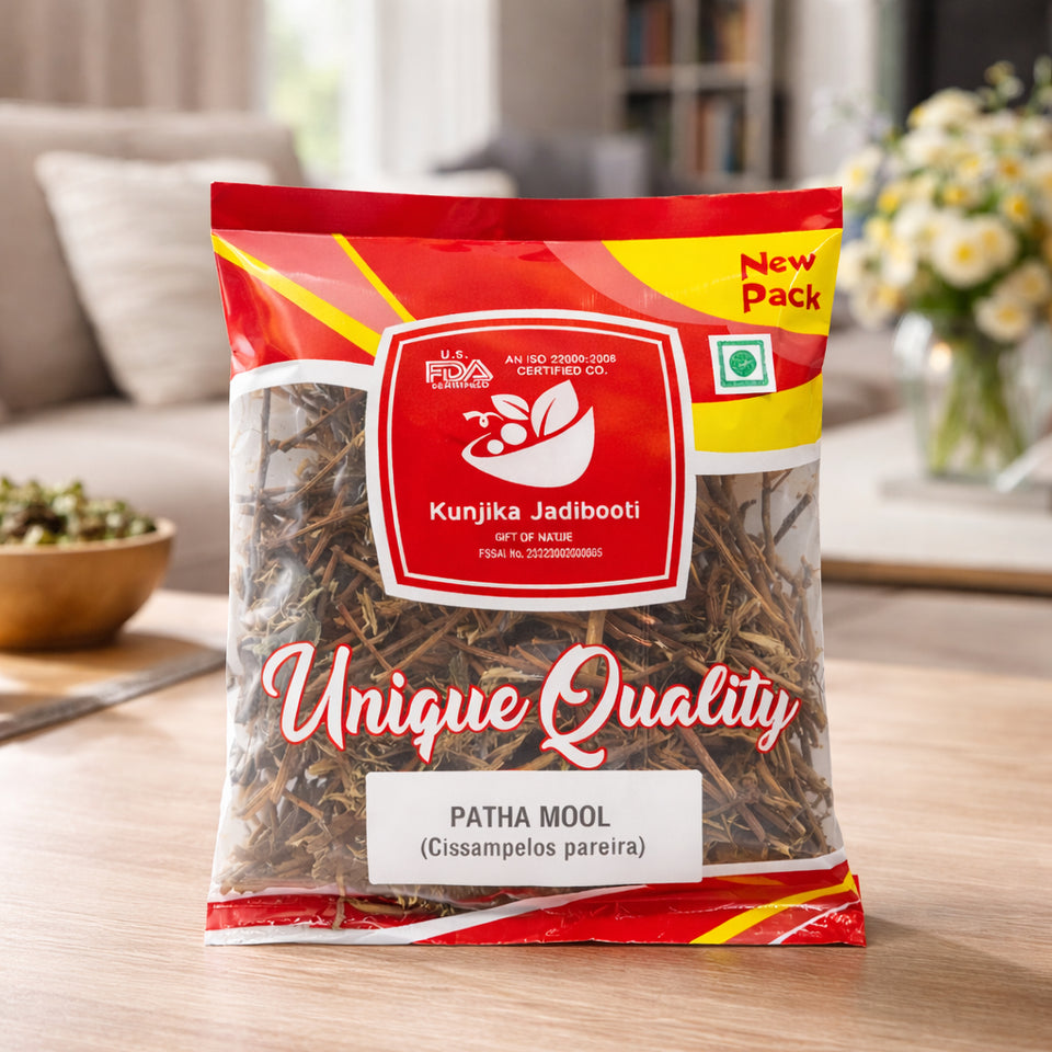 Kunjika Jadibooti Patha Mool | Premium Ayurvedic Patha Root | Cissampelos Pareira Root (Whole) | Natural Herb for Traditional Ayurvedic Preparations | Pure, Raw & Chemical Free