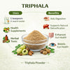 Kunjika Jadibooti Triphala Churna Powder | Premium Ayurvedic Triphala Powder | Amla Harad Baheda Blend | Natural Herbal Digestive Support | Pure, Raw & Chemical Free