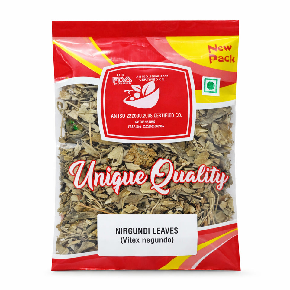 Kunjika Jadibooti Nirgundi Patta Whole | Ayurvedic Herbal Leaves for Joint Wellness Muscle Care & Kadha Use -100 gm