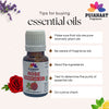 Pujahaat Rose (Gulab Oil) Essential Oil Natural and Therapeutic Grade For Skin, Aromatherapy - Vegan & Cruelty free - 15 ml