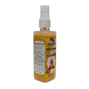 Pujahaat Premium Attar Spray | 100 ml Non Alcoholic Spray | Religious Mist | Air Freshener, Room Mist, Fabric & Linen Spray | Perfect for Prayers Rooms, Living Room, sofas, curtains, car - Hawan Samagri