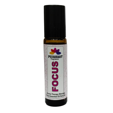 Pujahaat Focus Aromatherapy Roll-on | Blend of Essential Oils |  Boost Productivity & Mental Clarity | Reduces Distractions & Brain Fog | Ideal for Students & Professionals 10ml/0.33 fl oz - Focus Roll-on